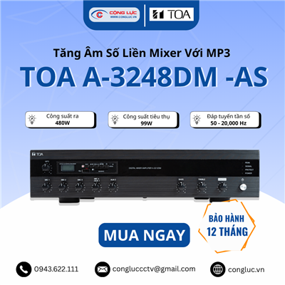 Tăng âm số liền Mixer với MP3: A-3248DM -AS